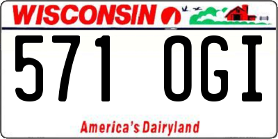 WI license plate 571OGI