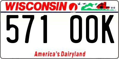 WI license plate 571OOK