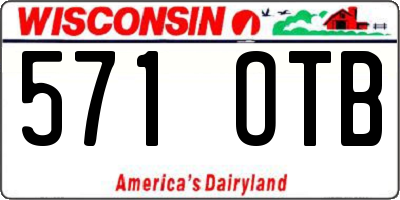WI license plate 571OTB