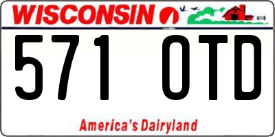 WI license plate 571OTD