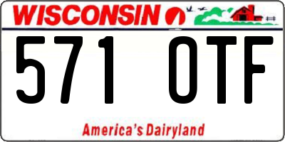 WI license plate 571OTF