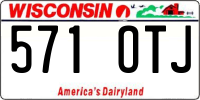 WI license plate 571OTJ