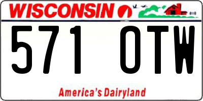 WI license plate 571OTW