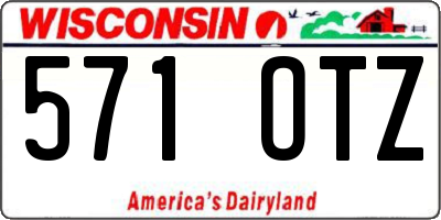 WI license plate 571OTZ