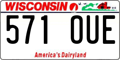 WI license plate 571OUE