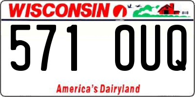 WI license plate 571OUQ