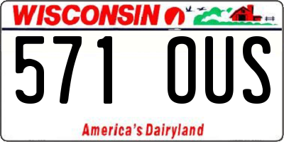 WI license plate 571OUS