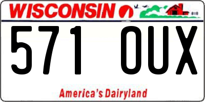 WI license plate 571OUX