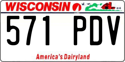 WI license plate 571PDV