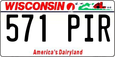 WI license plate 571PIR