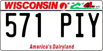 WI license plate 571PIY