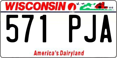 WI license plate 571PJA