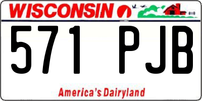 WI license plate 571PJB