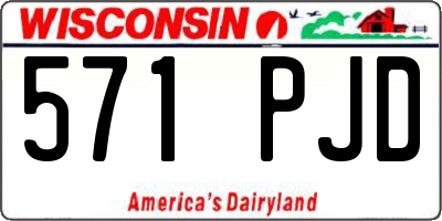 WI license plate 571PJD