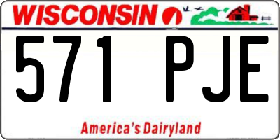 WI license plate 571PJE