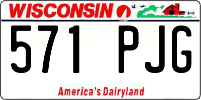WI license plate 571PJG