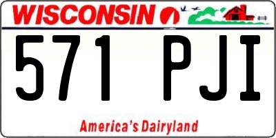 WI license plate 571PJI