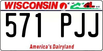WI license plate 571PJJ