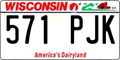 WI license plate 571PJK
