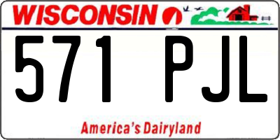 WI license plate 571PJL