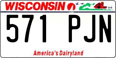 WI license plate 571PJN