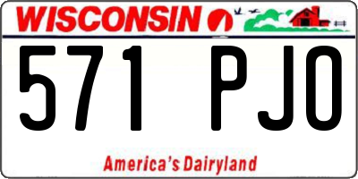 WI license plate 571PJO