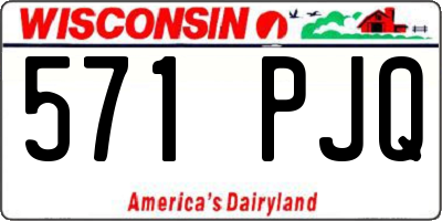 WI license plate 571PJQ