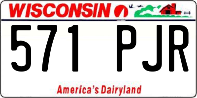 WI license plate 571PJR