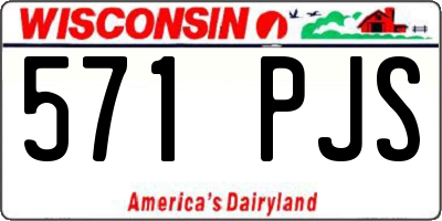 WI license plate 571PJS