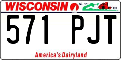 WI license plate 571PJT