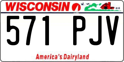 WI license plate 571PJV