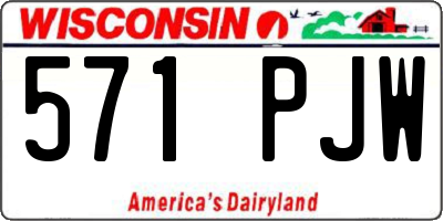 WI license plate 571PJW