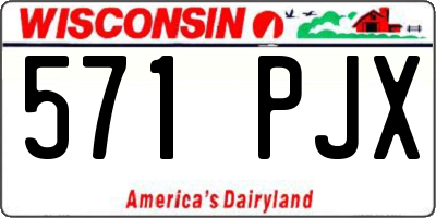 WI license plate 571PJX