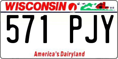 WI license plate 571PJY
