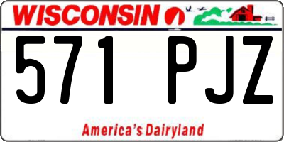 WI license plate 571PJZ