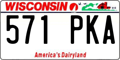 WI license plate 571PKA
