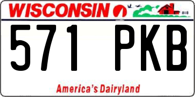 WI license plate 571PKB