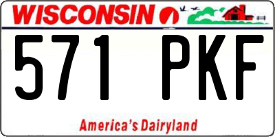 WI license plate 571PKF