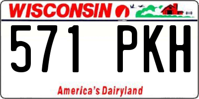 WI license plate 571PKH