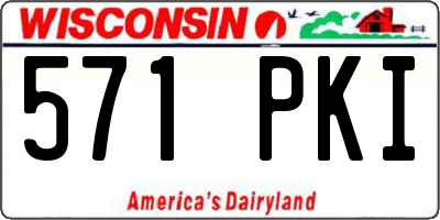 WI license plate 571PKI