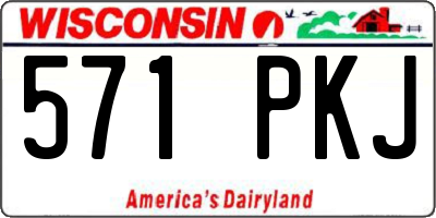 WI license plate 571PKJ