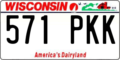 WI license plate 571PKK
