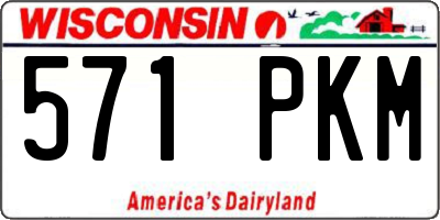 WI license plate 571PKM