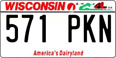 WI license plate 571PKN