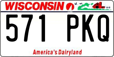 WI license plate 571PKQ