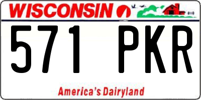 WI license plate 571PKR