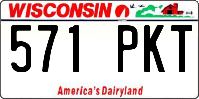 WI license plate 571PKT