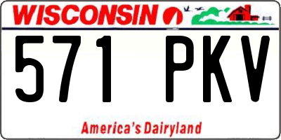 WI license plate 571PKV