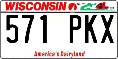 WI license plate 571PKX