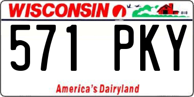 WI license plate 571PKY